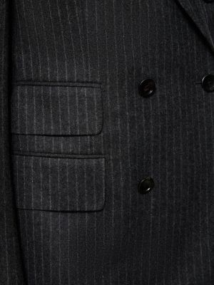 Flanelinis dryžuotas vilnonis kostiumas Tom Ford pilka