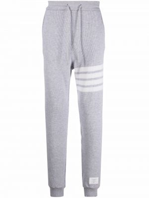 Pantaloni a righe Thom Browne grigio
