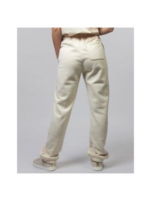 Pantalones de chándal de algodón Champion beige
