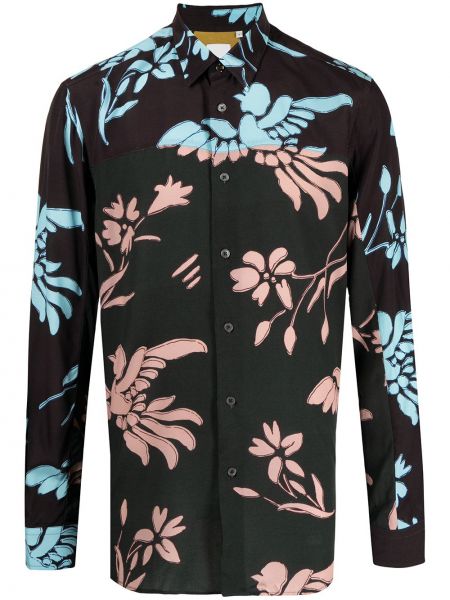 Trykt floral skjorte Paul Smith brun