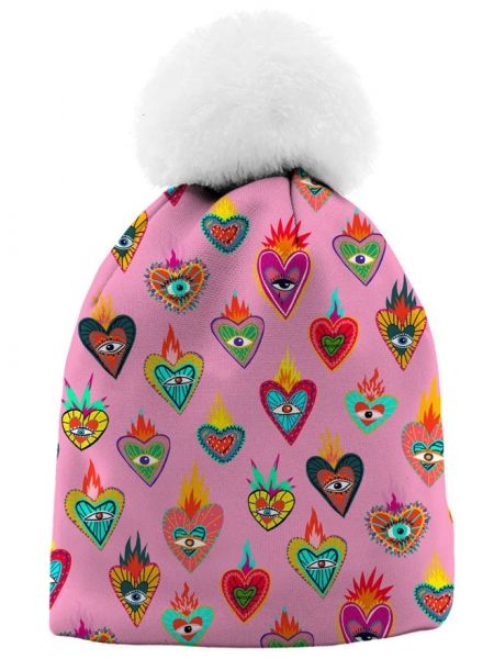 Cepure ar sirsniņām Mr. Gugu & Miss Go rozā