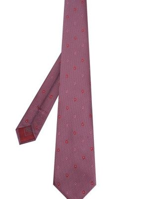 Шелковый галстук Brioni бордовый