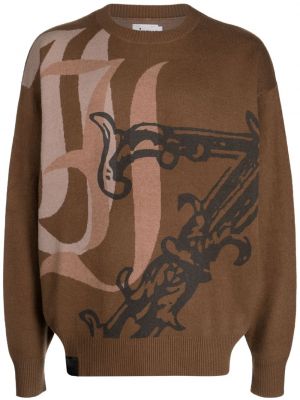 Pull col rond Izzue marron