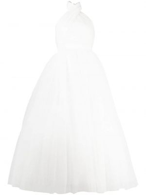 Sukienka koktajlowa tiulowa Giambattista Valli biała