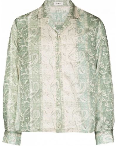 Длинная рубашка длинная с узором Commas, зеленый