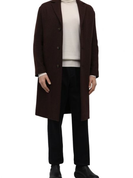 Кашемировое пальто Loro Piana коричневое