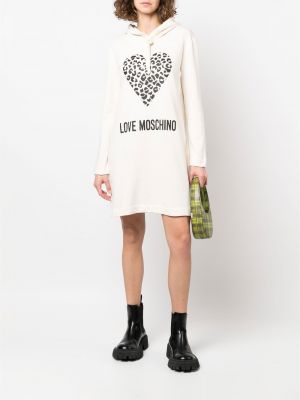 Mustriline kapuutsiga kleit Love Moschino