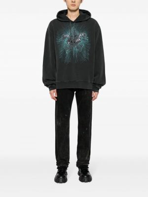 Bluza z kapturem bawełniana Jean Paul Gaultier czarna