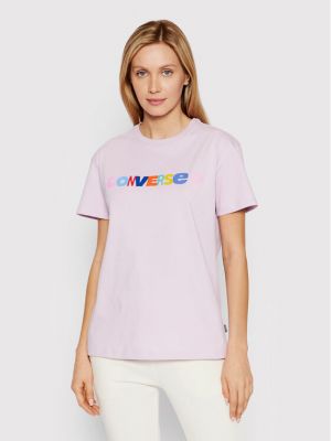 Marškinėliai Converse violetinė