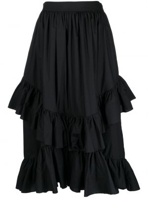 Plisovaná sukně s volány Ulla Johnson - černá
