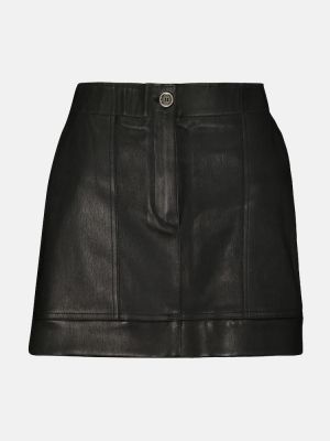 Kožená sukně Stouls - černá