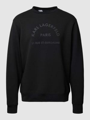 Bluza dresowa z nadrukiem Karl Lagerfeld czarna