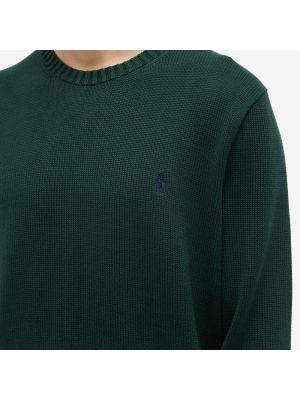 Трикотажный хлопковый свитер Polo Ralph Lauren зеленый