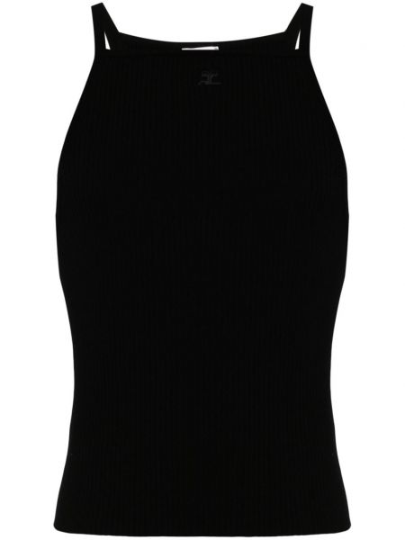 Košeľa s výšivkou Courreges čierna