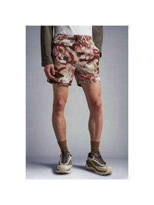 Pantalones cortos con bordado Moncler marrón