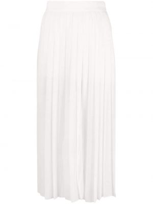 Plisovaná midi sukňa Murmur biela
