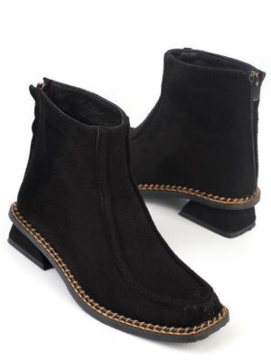 Botine cu toc jos Capone Outfitters