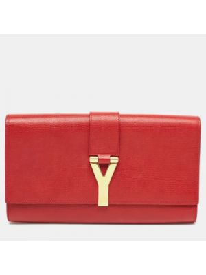 Bolso clutch de cuero Yves Saint Laurent Vintage