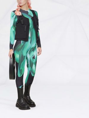 Combinaison à imprimé à motifs abstraits Atu Body Couture vert