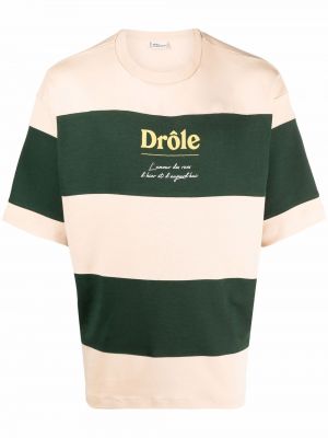 Camiseta a rayas Drôle De Monsieur verde