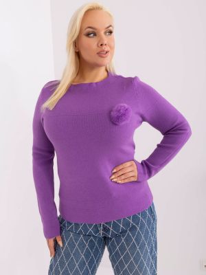 Cardigan din viscoză tricotate Fashionhunters violet