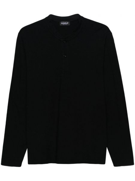 Βαμβακερή μπλούζα Dondup μαύρο