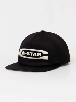 Със звездички шапка с козирки с апликация G-star Raw черно
