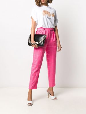 Pantalones a cuadros Styland rosa