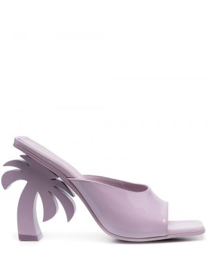 Papuci tip mules din piele Palm Angels roz