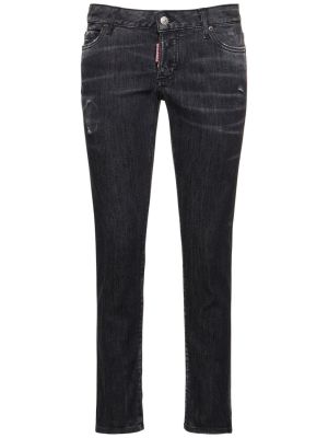 Skinny džíny s nízkým pasem Dsquared2 černé