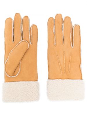 Semišové rukavice Bally hnědé
