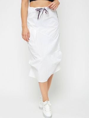 Pruhované midi sukně Yups bílé
