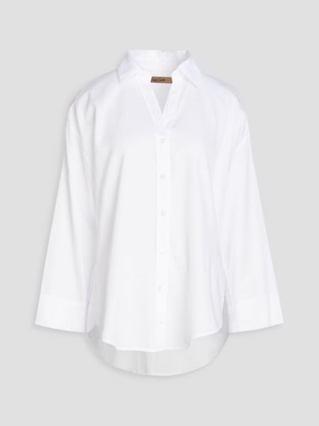 Рубашка из хлопка и поплина Enza Costa белый