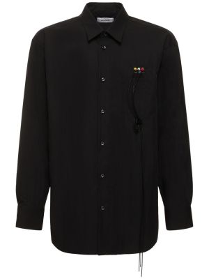 Bombažna srajca Doublet črna