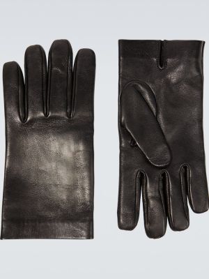 Usnjene rokavice Saint Laurent črna