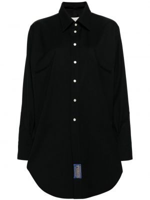 Μάλλινο πουκάμισο Maison Margiela μαύρο