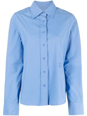 Bluză lungă cu broderie Closed albastru