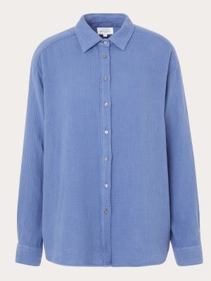 Camisa de algodón Hartford azul