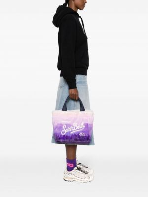 Shopper en fourrure Mc2 Saint Barth violet