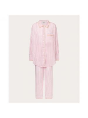 Pijama de algodón con estampado Folkloore rosa