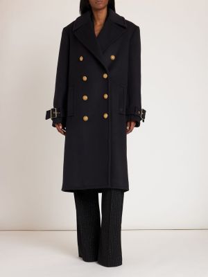 Oversized gyapjú kabát Balmain