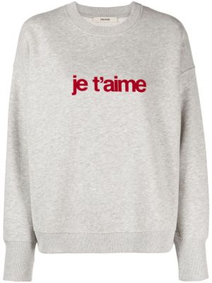 Sweat col rond col rond Zadig&voltaire gris