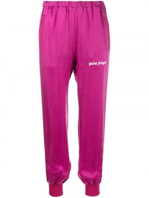 Spodnie sportowe z nadrukiem Palm Angels różowe