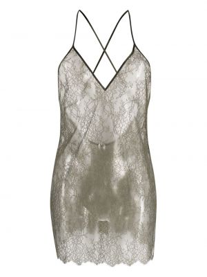 Φόρεμα με διαφανεια με δαντέλα Maison Close