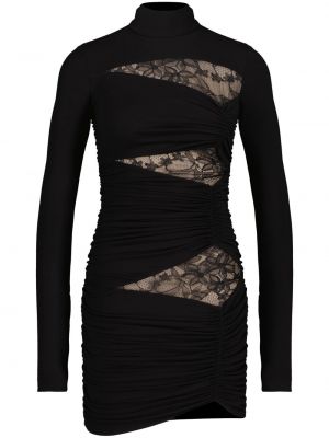 Коктейлна рокля от джърси с дантела Giambattista Valli черно