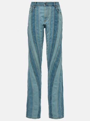 Прямые джинсы Mugler синие