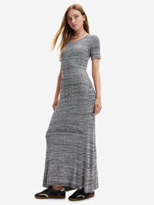 Dlouhé šaty Desigual sivá