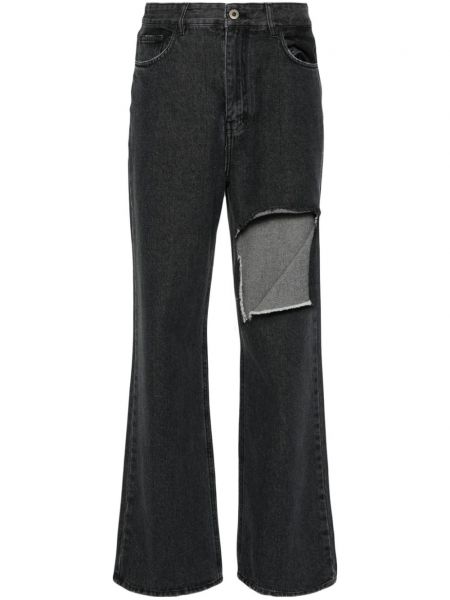 Voľné džínsy s vysokým pásom Rokh čierna