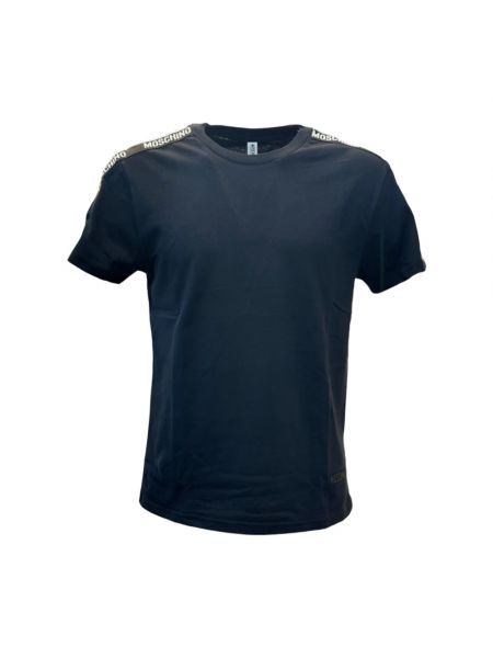 Koszulka bawełniana relaxed fit Moschino czarna