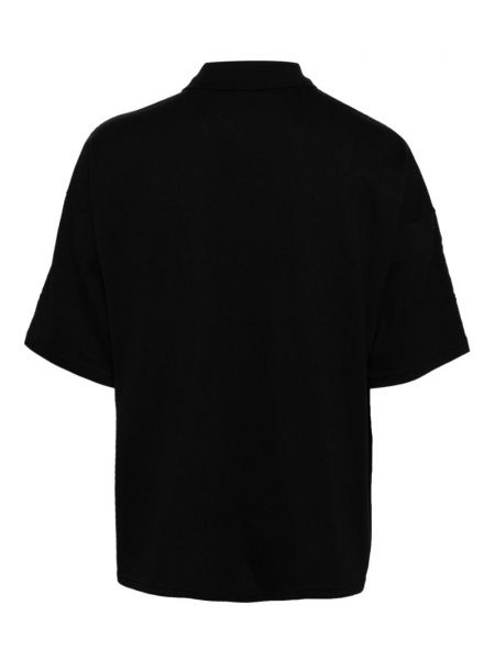 Raštuotas medvilninis polo marškinėliai Five Cm juoda